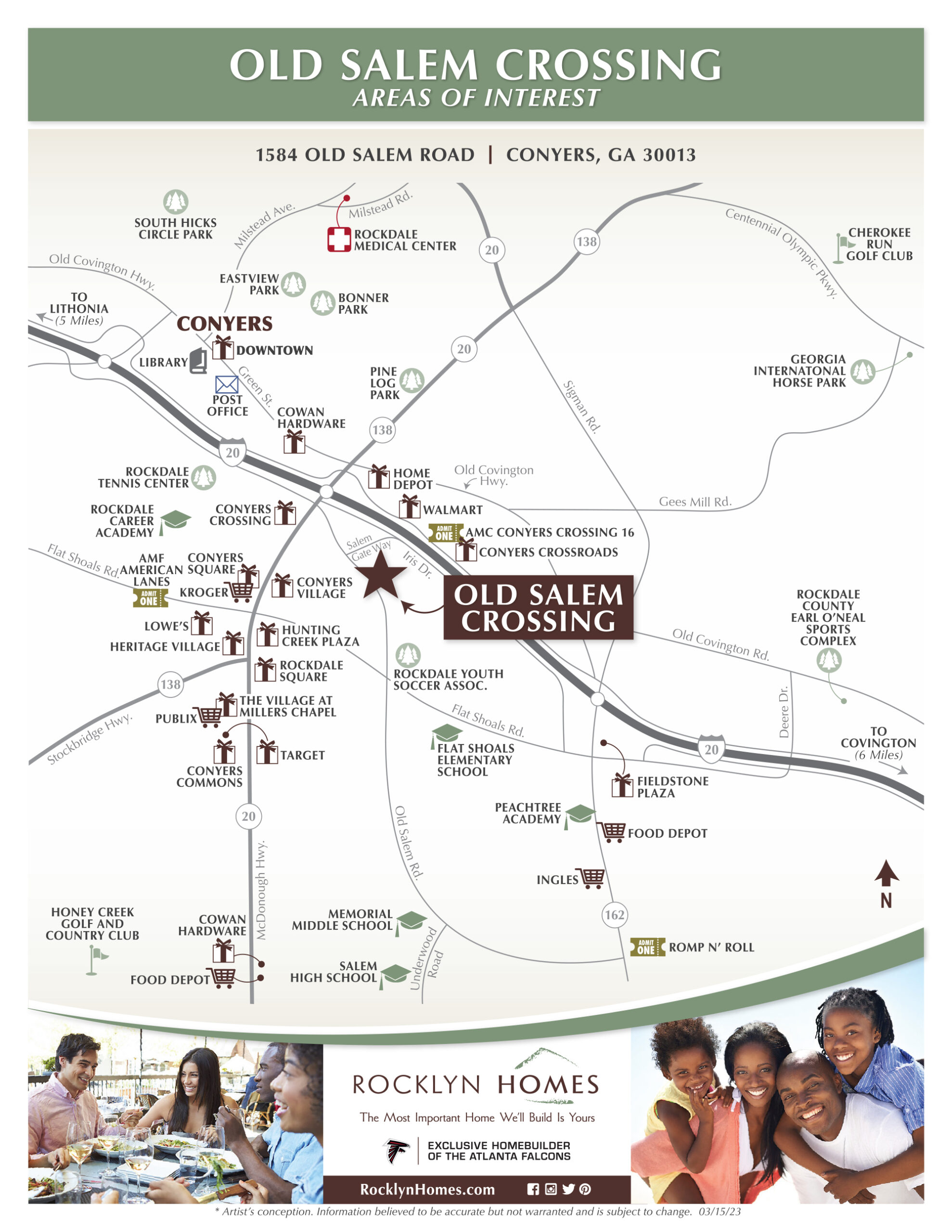 Old Salem Crossing Area Map 